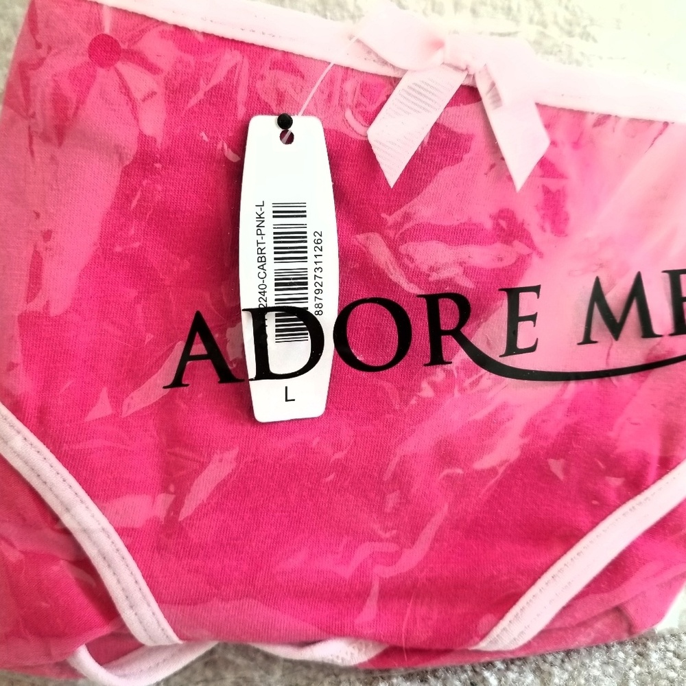 Adore Me Large pink trim hot pink bikini Qty 2